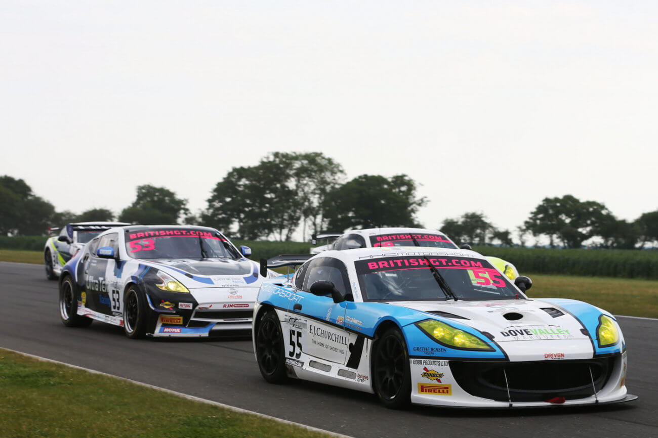 Patrik Matthiesen på Snetterton Park. Foto: British GT / Jakob Ebrey