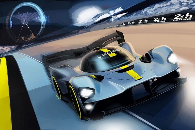Aston Martin Valkyrie Hypercar bliver en realitet når 20/21-sæsonen går i gang. Illustration: Aston Martin Racing