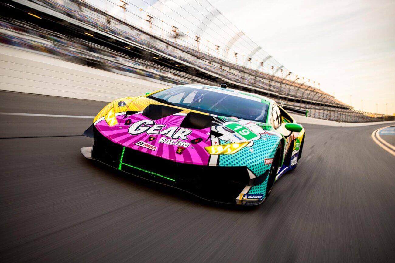 January 2-5, 2020. IMSA Weathertech Series. ROAR Test. #19 GEAR Racing powered by GRT Grasser, Lamborghini Huracan GT3, Christina Nielsen, Katherine Legge, Tati Calderon, Rahel Frey