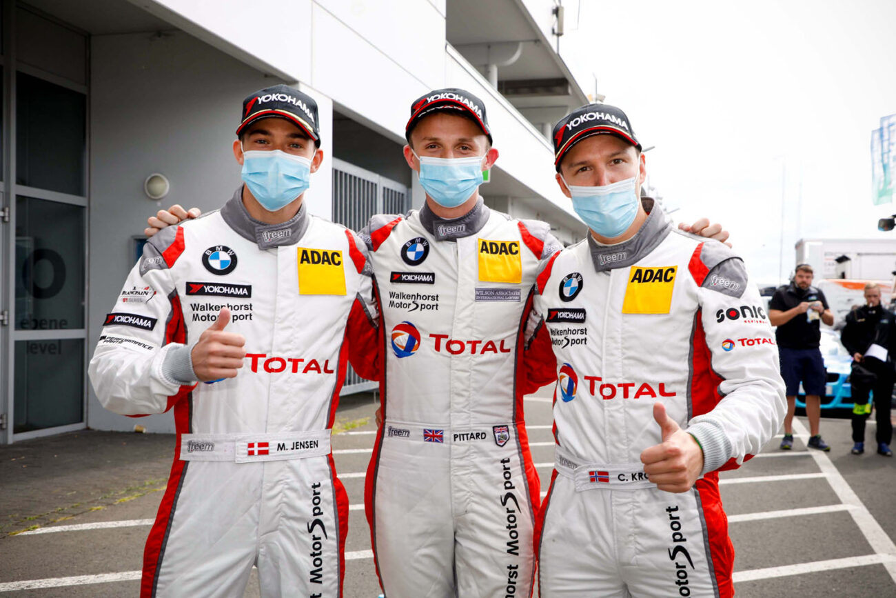Nürburgring (GER), 11th July 2020. BMW M Motorsport, second Place driver Mikkel Jensen, David Pittard and Christian Krognes, BMW M6 GT3 No 34, Walkenhorst Motorsport