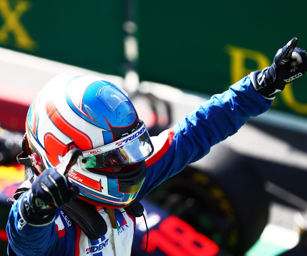 IMOLA, ITALY - APRIL 24: <> during the Round 2:Imola Feature race of the Formula 3 Championship at Autodromo Enzo e Dino Ferrari on April 24, 2022 in Imola, Italy. (Photo by Dan Istitene - Formula 1/Formula Motorsport Limited via Getty Images)