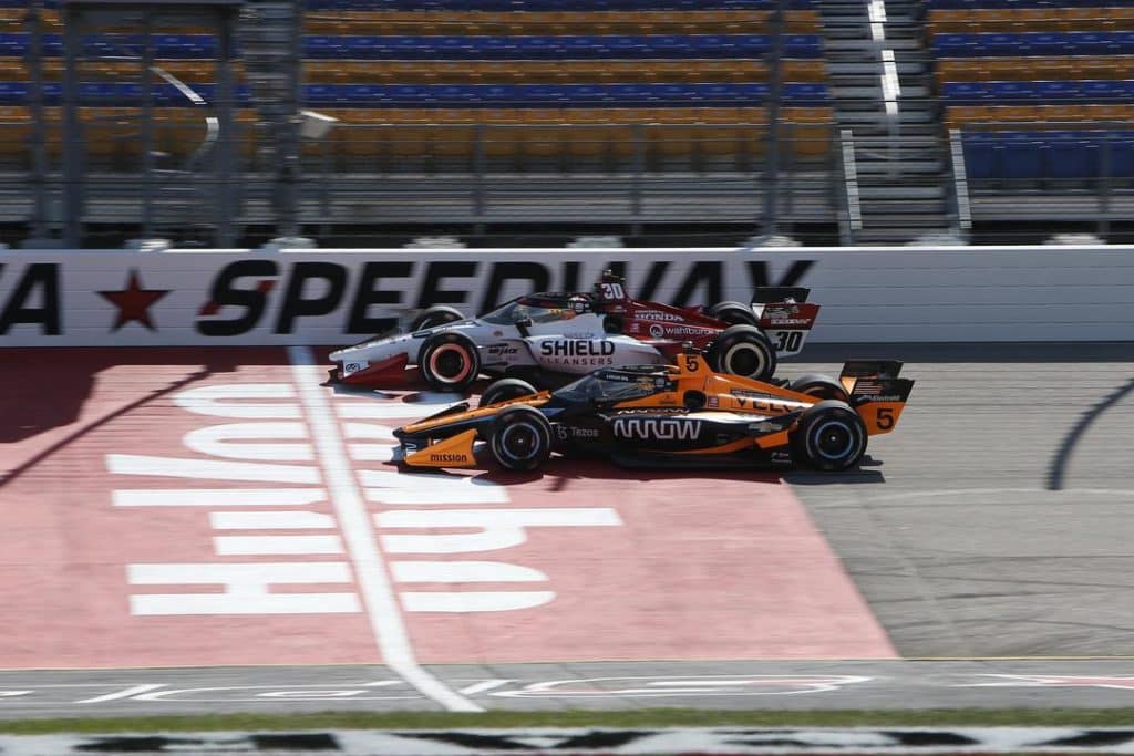 Christian Lundgaard and Pato O'Ward - Hy-VeeDeals_com 250 presented by DoorDash - By_ Chris Jones_Ref Image Without Watermark_m64690