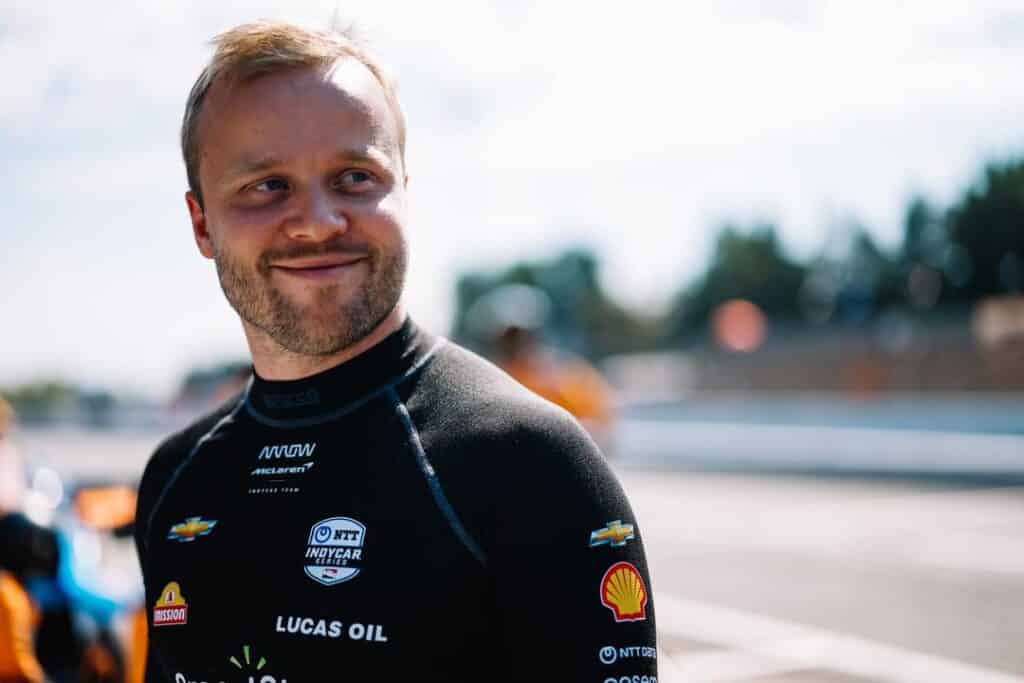 Felix Rosenqvist på Portland International Raceway. Foto: Joe Skibinski/Penske Entertainment