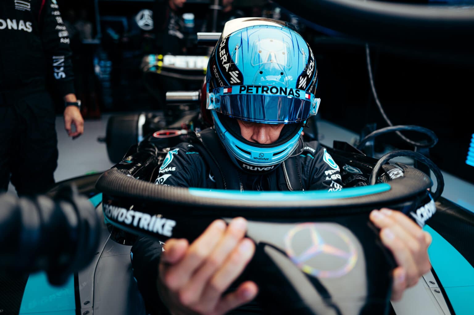 Formel 1 - Mercedes-AMG Petronas Motorsport, Großer Preis von Österreich 2024. George Russell 

Formula One - Mercedes-AMG Petronas Motorsport, Austrian GP 2024. George Russell