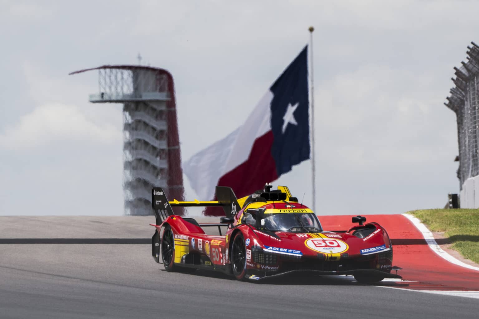 50 FUOCO Antonio (ita), MOLINA Miguel (spa), NIELSEN Nicklas (dnk), Ferrari AF Corse, Ferrari 499P #50, Hypercar, action during the 2024 Lone Star Star Le Mans, 6th round of the 2024 FIA World Endurance Championship, from August 30 to September 1, 2024 on the Circuit of the Americas in Austin, Texas, United States of America - Photo Charly Lopez / DPPI