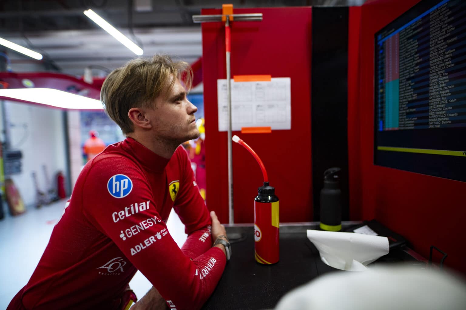 NIELSEN Nicklas (dnk), Ferrari AF Corse, Ferrari 499P #50, Hypercar, portrait, garage, box, during the Prologue of the 2025 FIA World Endurance Championship, from February 21 to 22, 2025 on the Losail International Circuit in Lusail, Qatar - Photo Fabrizio Boldoni / DPPI