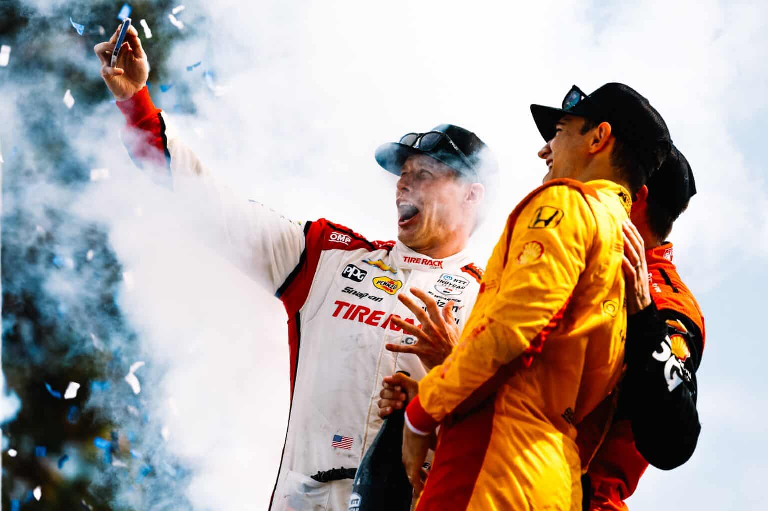 Newgarden, Power, Palou. Foto: Penske Entertainment / Joe Skibinski