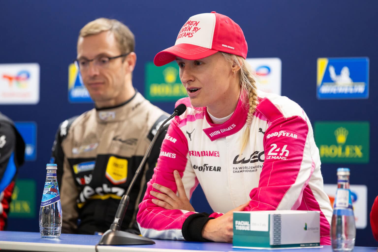 GATTING Michelle (dnk), Iron Dames, Porsche 911 GT3 R (992) #85, LM GT3, portrait during pre event press conference during the Qatar 1812 KM, 1st round of the 2025 FIA World Endurance Championship, from February 25 to 28, 2025 on the Losail International Circuit in Lusail, Qatar - Photo Javier Jimenez / DPPI
