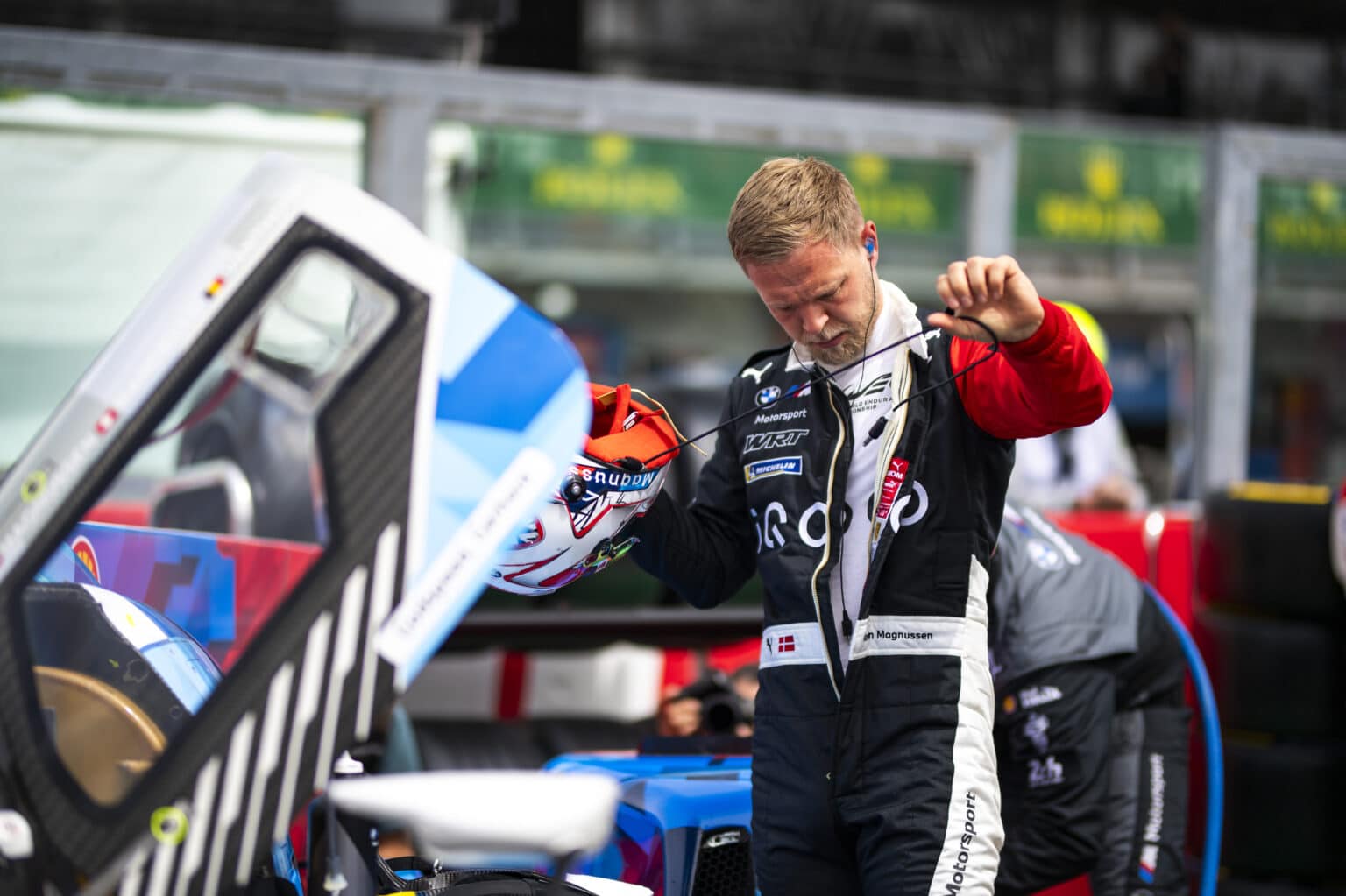 MAGNUSSEN Kevin (dnk), BMW M Team WRT, BMW M Hybrid V8 #15, Hypercar, portrait, grid during the 6 Hours of Imola 2025, 2nd round of the 2025 FIA World Endurance Championship, from April 18 to 20, 2025 on the Autodromo Internazionale Enzo e Dino Ferrari in Imola, Italy - Photo Fabrizio Boldoni / DPPI