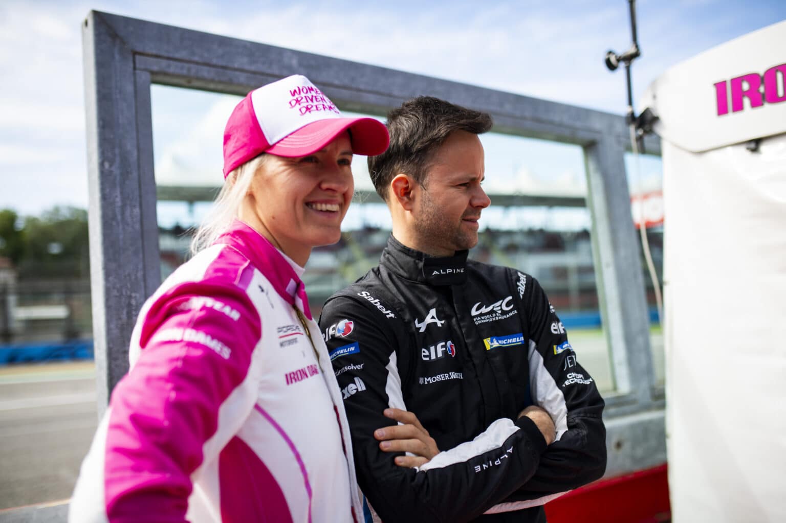 GOUNON Jules (fra), Alpine Endurance Team, Alpine A424 #36, Hypercar, portrait, GATTING Michelle (dnk), Iron Dames, Porsche 911 GT3 R (992) #85, LM GT3, portrait during the 6 Hours of Imola 2025, 2nd round of the 2025 FIA World Endurance Championship, from April 18 to 20, 2025 on the Autodromo Internazionale Enzo e Dino Ferrari in Imola, Italy - Photo Fabrizio Boldoni / DPPI