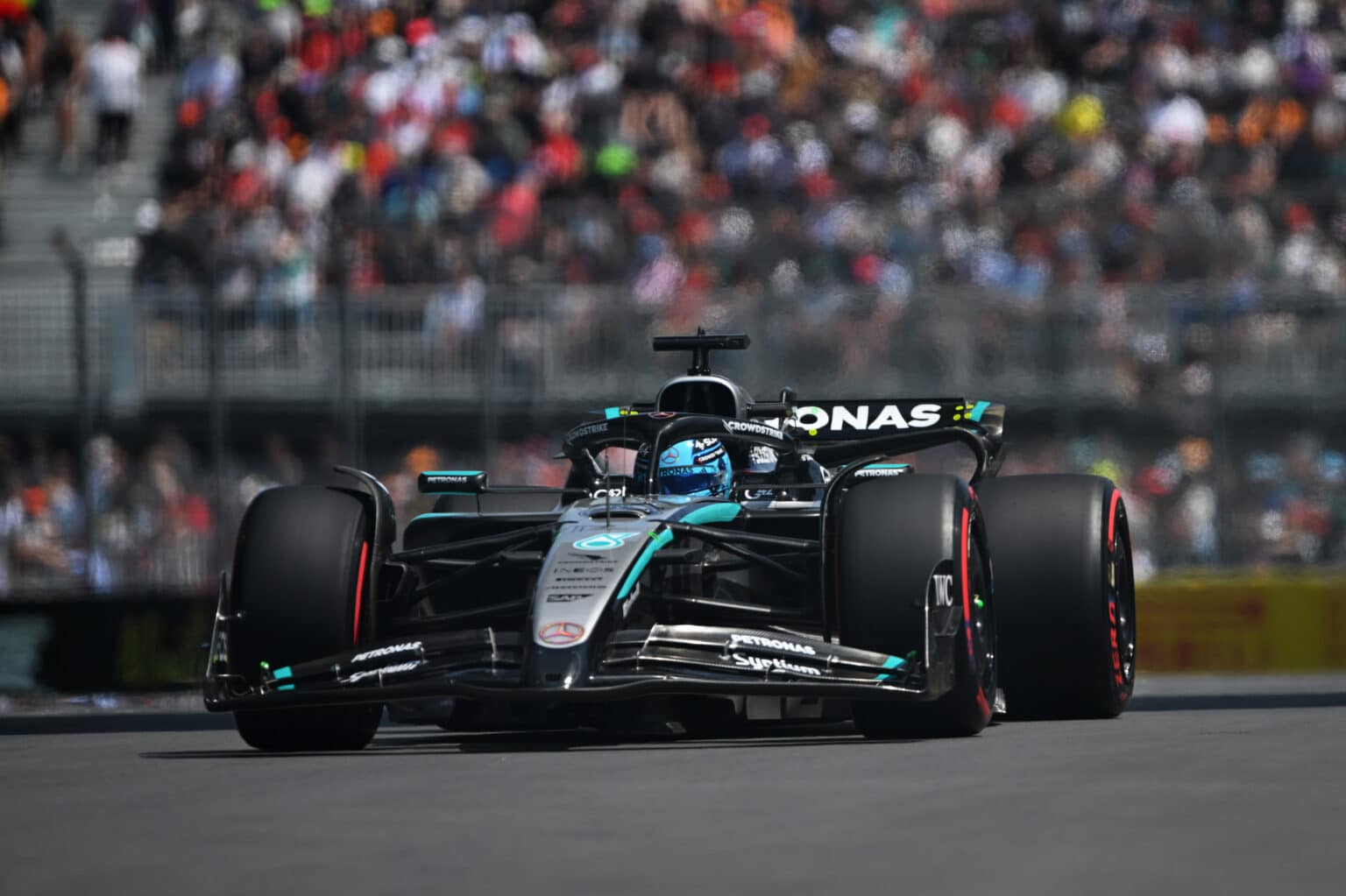 Formel 1 - Mercedes-AMG PETRONAS F1 Team, Großer Preis von Spanien 2025. George Russell 

Formula One - Mercedes-AMG PETRONAS F1 Team, 2025 Spanish Grand Prix. George Russell. Foto: Mercedes-Benz Media