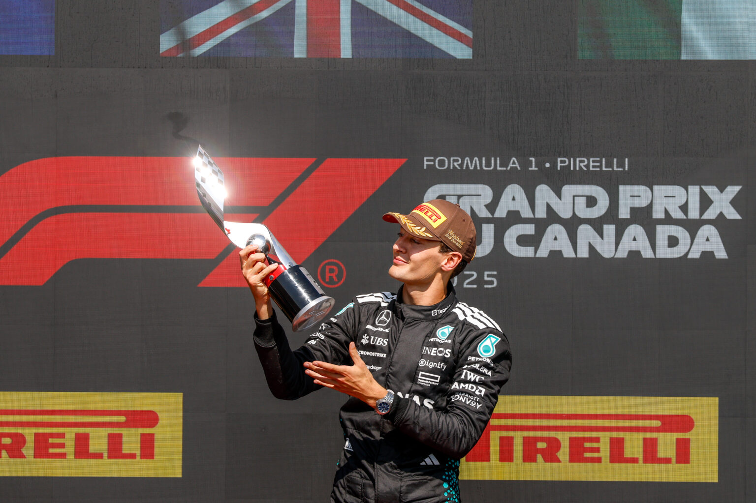 Formel 1 - Mercedes-AMG PETRONAS F1 Team, Großer Preis von Spanien 2025. George Russell 

Formula One - Mercedes-AMG PETRONAS F1 Team, 2025 Spanish Grand Prix. George Russell