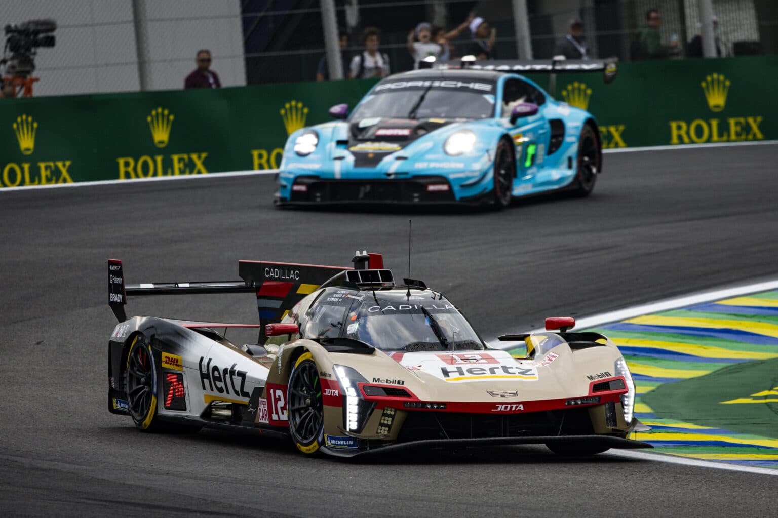 12 LYNN Alex (gbr), NATO Norman (fra), STEVENS Will (gbr), Cadillac Hertz Team Jota, Cadillac V-Series.R #12, Hypercar, action during the Rolex 6 Hours of Sao Paulo 2025, 5th round of the 2025 FIA World Endurance Championship, from July 11 to 13, 2025 on the Interlagos Circuit in Sao Paulo, Brazil - Photo Julien Delfosse / DPPI