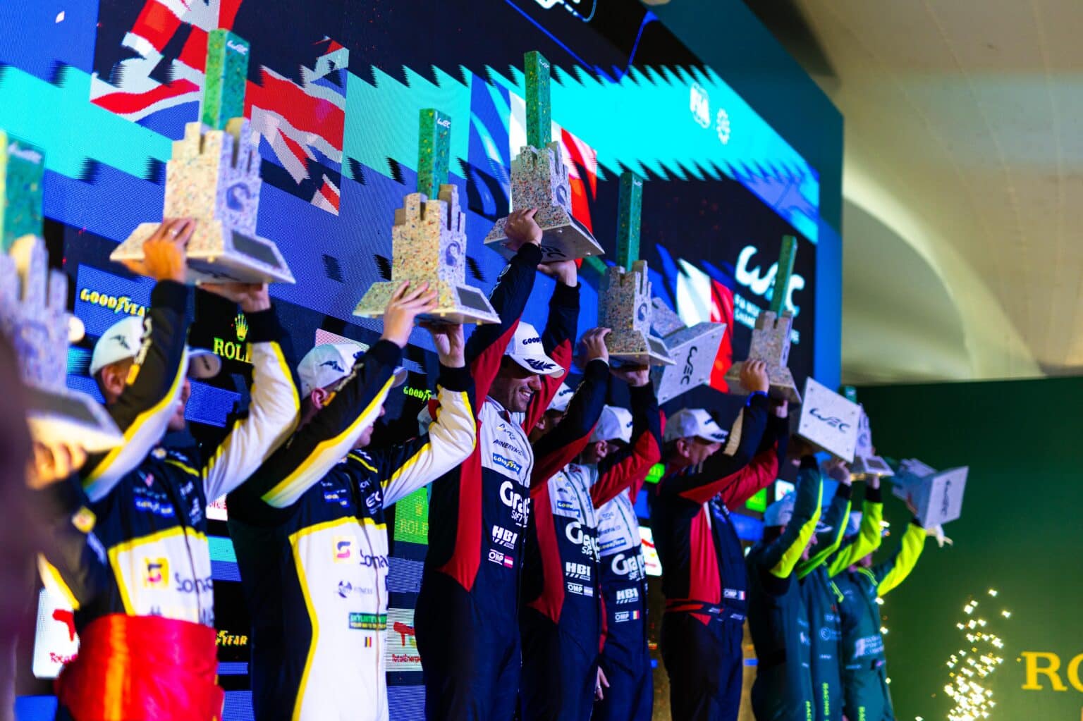 SCHMID Clemens (aut), Akkodis ASP Team, Lexus RC F GT3 #87, LM GT3, portrait on the podium during the Rolex 6 Hours of Sao Paulo 2025, 5th round of the 2025 FIA World Endurance Championship, from July 11 to 13, 2025 on the Interlagos Circuit in Sao Paulo, Brazil - Photo Javier Jimenez / DPPI