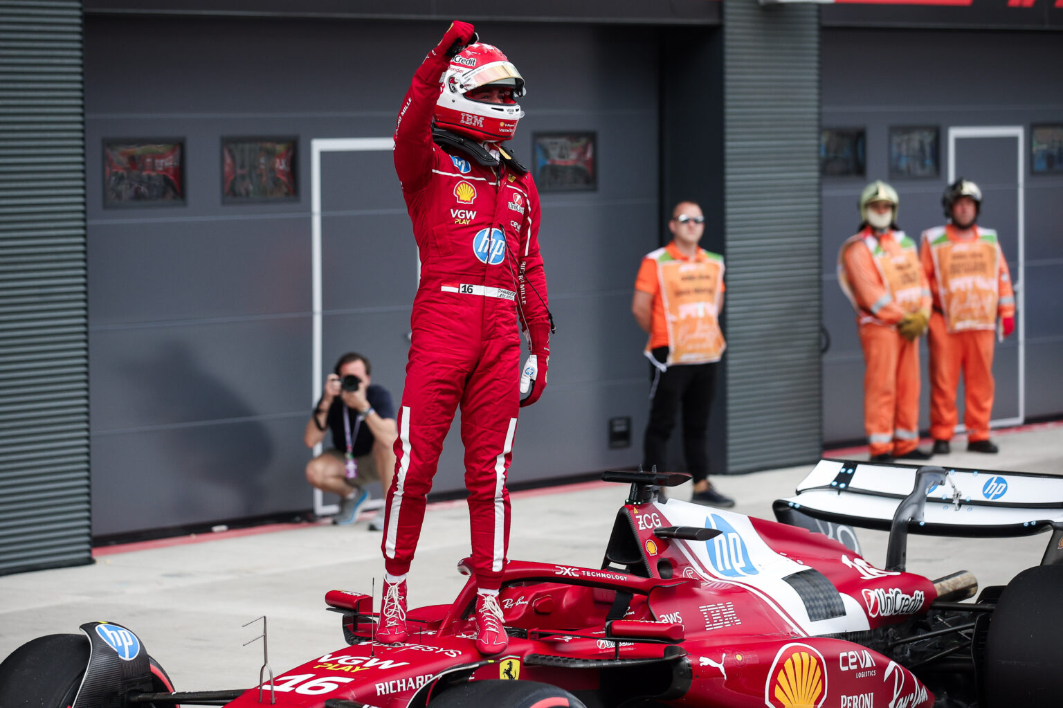 LECLERC Charles (mco), Scuderia Ferrari SF-25, portrait during the 2025 Formula 1 Lenovo Hungarian Grand Prix, 14th round of the 2025 FIA Formula One World Championship from August 1 to 3, 2025 on the Hungaroring, in Mogyorod, Hungary - Photo Xavier Bonilla / DPPI