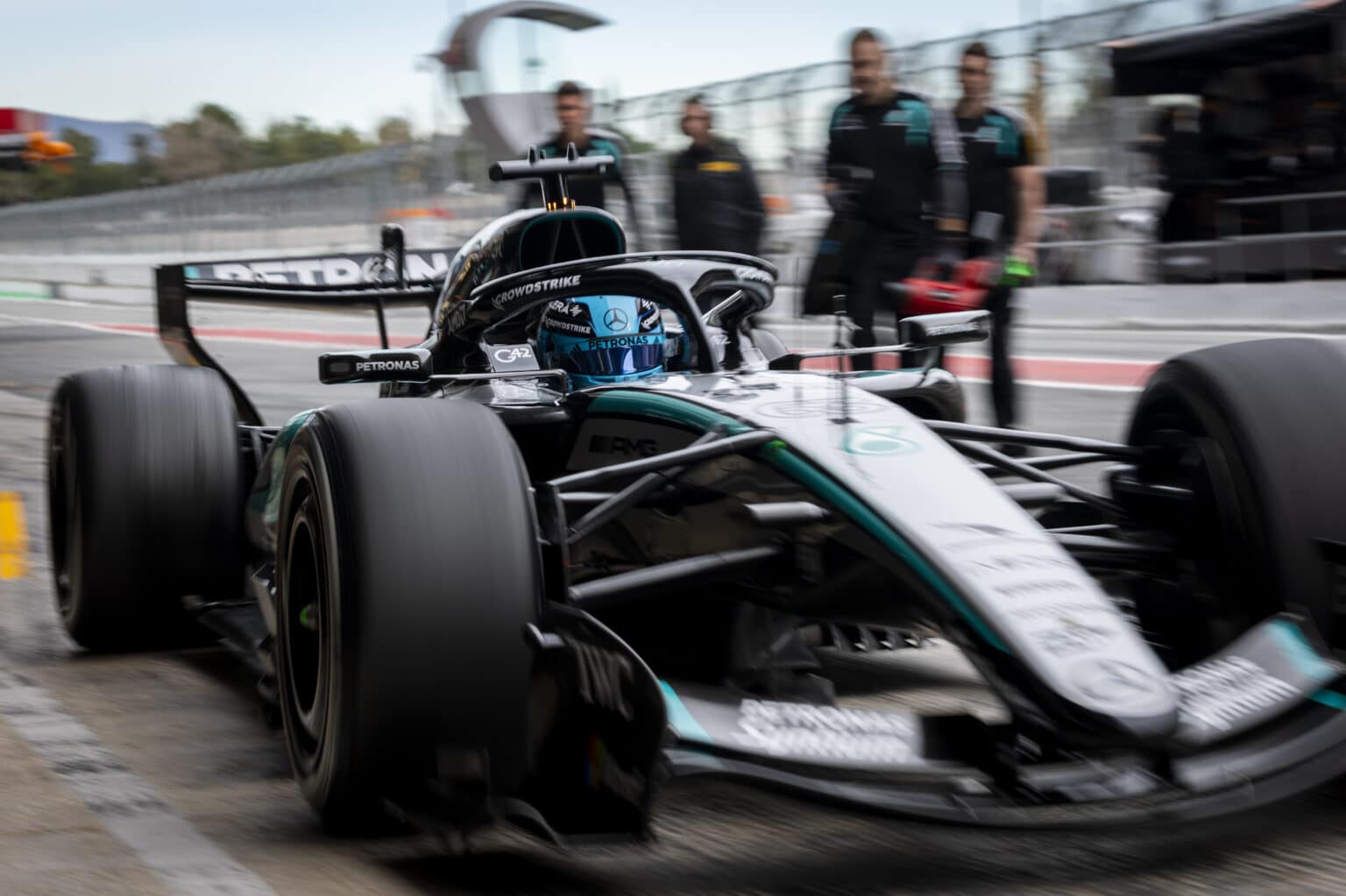 Formel 1 - Mercedes-AMG PETRONAS F1 Team, Barcelona Test 2026. George Russell 

Formula One - Mercedes-AMG PETRONAS F1 Team, Barcelona Testing 2026. George Russell