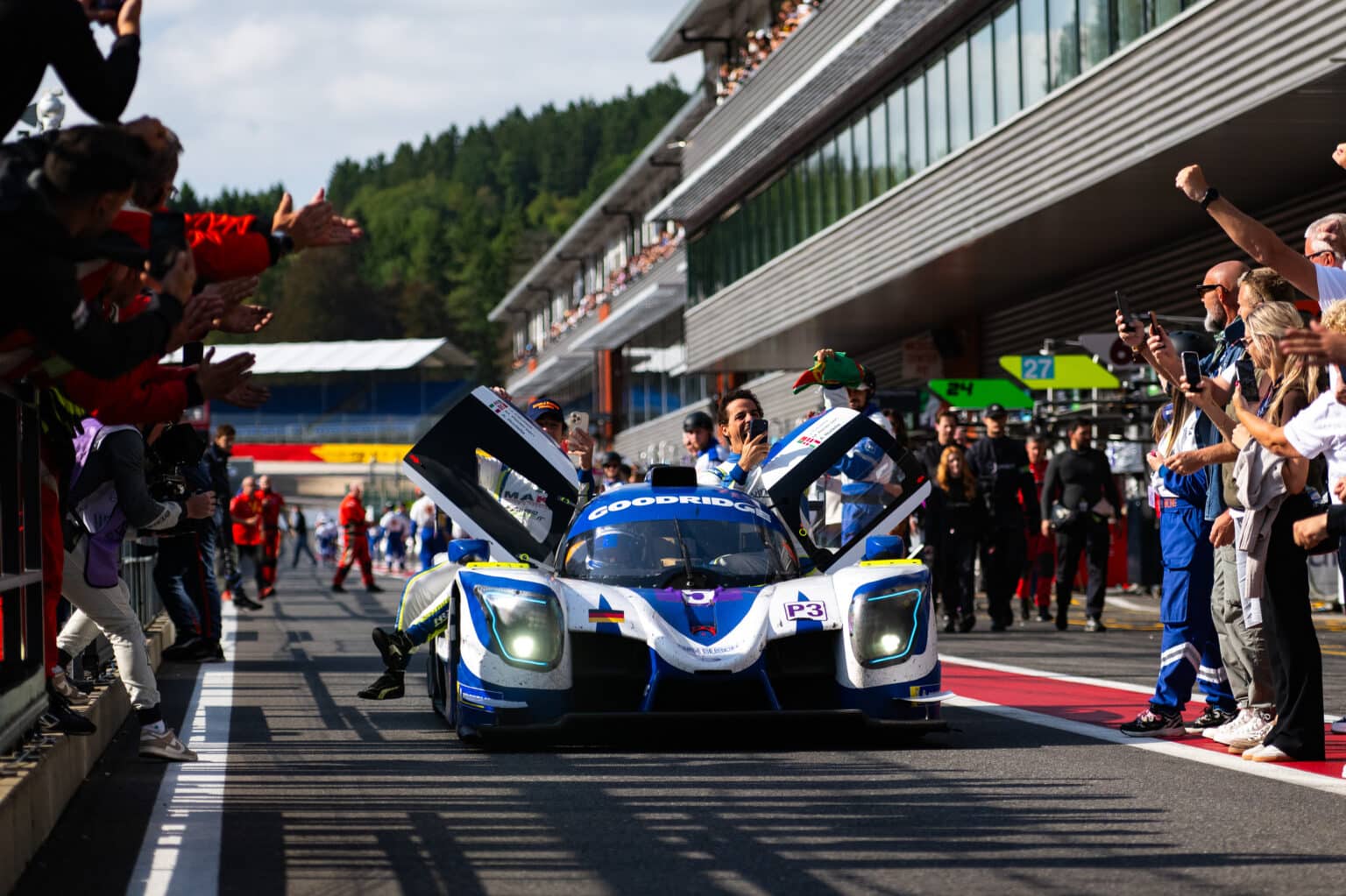 05 FERNANDES-CAUTELA José (POR), RODELLA Alvise (UAE), PEDERSEN, Mikkel Gaarde (DEN), RINALDI RACING, #05, Ligier JS P325 - Toyota, LMP3, action during the 4 Hours of Spa Francorchamps, Round 4 of the 2026 European Le Mans Series, from August 18th to 23rd, on the Circuit de Spa-Francorchamps, Belgium - Photo JAN PATRICK WAGNER / European Le Mans Series - FocusPackMedia