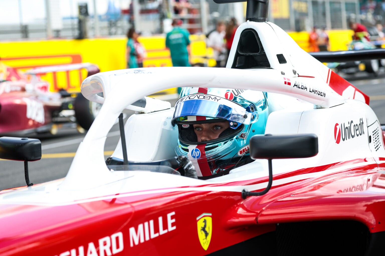 LARSEN Alba (den), Ferrari Driver Academy F1Academy Driver, portrait during the 3rd round of the 2026 F1 Academy from July 3 to 5, 2026 on the Silverstone Circuit, in Silverstone, United Kingdom - Photo Eric Alonso / DPPI