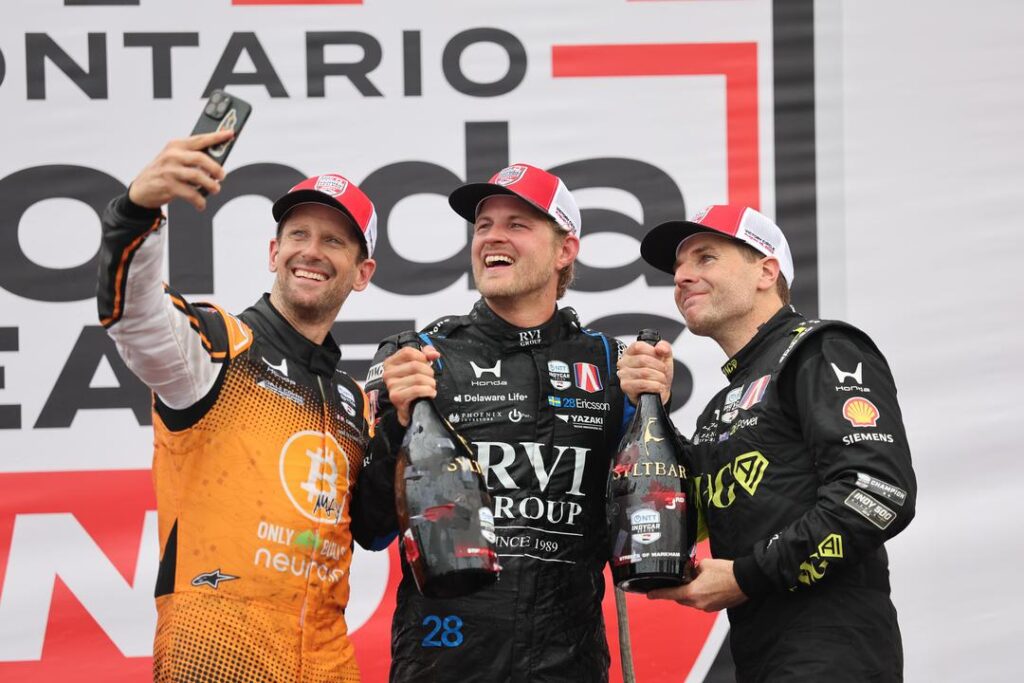 Romain Grosjean_ Marcus Ericsson and Will Power - Ontario Honda Dealers Indy at Markham - By_ Chris Owens_Ref Image Without Watermark_m163230
