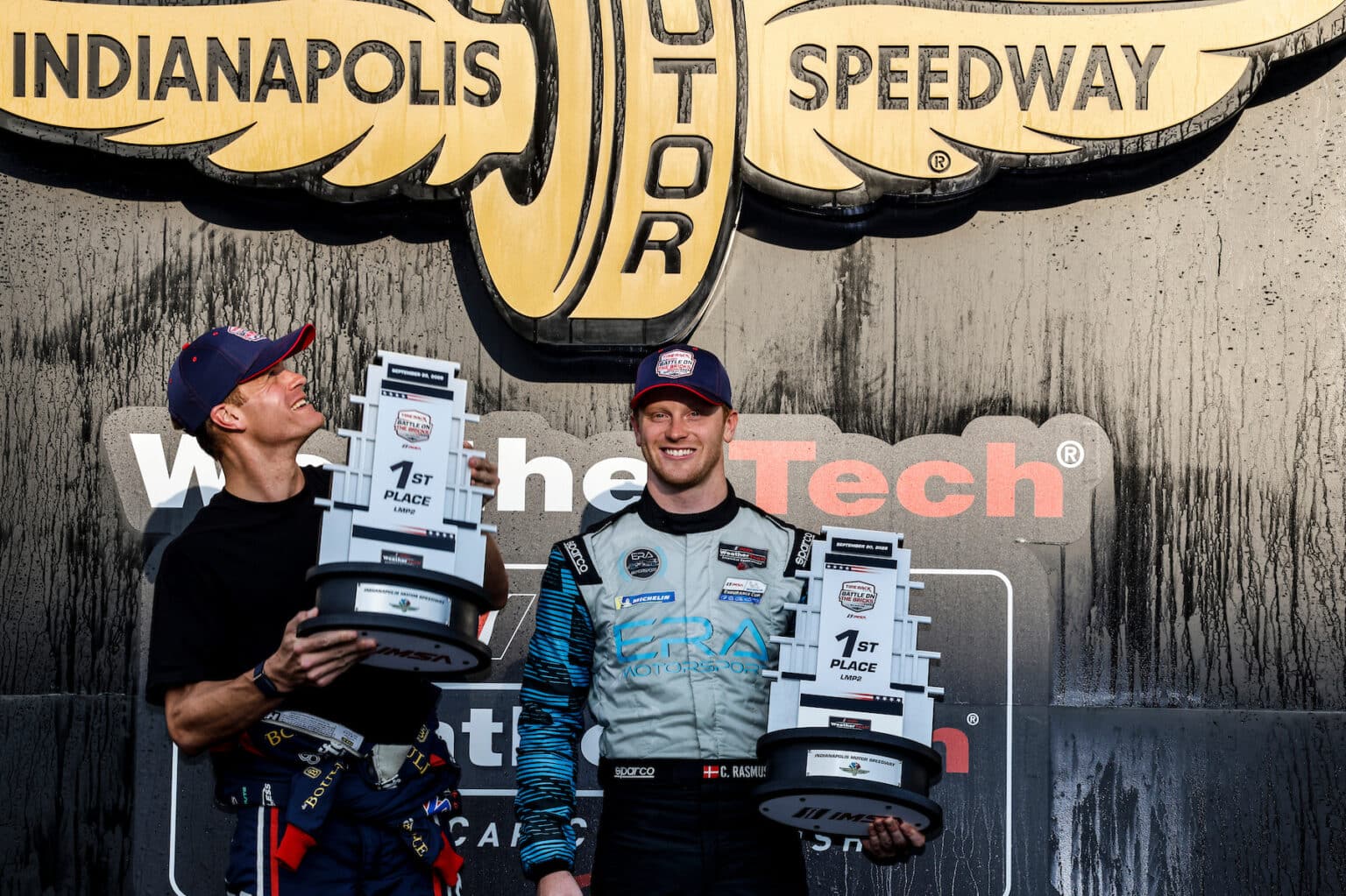 #18: Era Motorsport, ORECA LMP2 07, LMP2: Nick Boulle, Christian Rasmussen on the podium