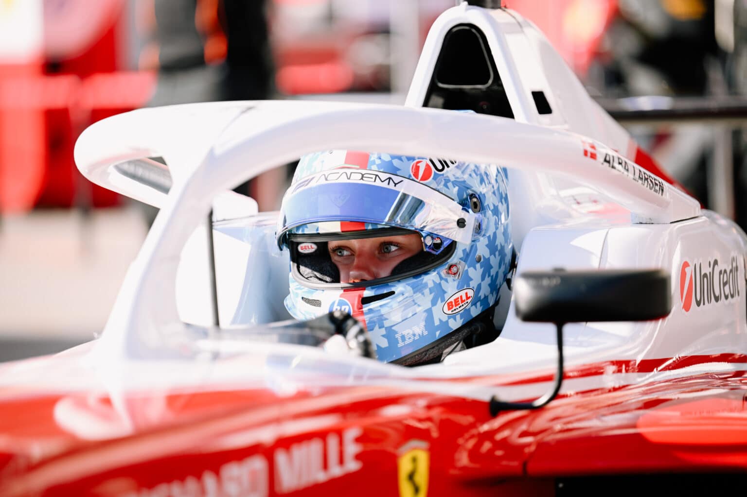 LARSEN Alba (den), Ferrari Driver Academy F1Academy Driver, portrait during the Formula 1 Grand Prix du Canada 2026, 5th round of the 2026 Formula One World Championship from May 22 to 24, 2026 on the Circuit Gilles Villeneuve, in Montréal, Canada - Photo Alberto Vimercati / DPPI